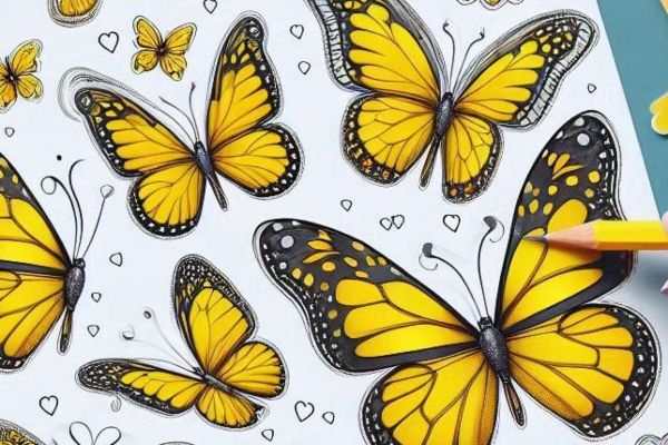 Mariposas Amarillas para Imprimir