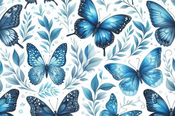 Mariposas Azules para Imprimir